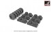 CH47 Chinook Wheel set with weighted tires AR AW48311