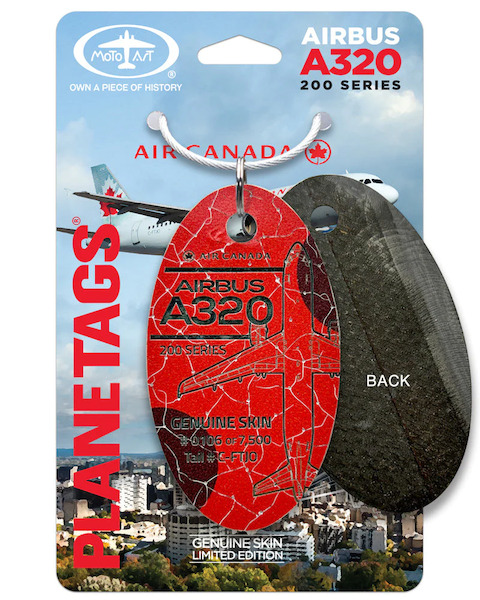 Keychain made of: Airbus A320 Air Canada C-FTJO (Maple Leaf)  C-FTJO MAPLE