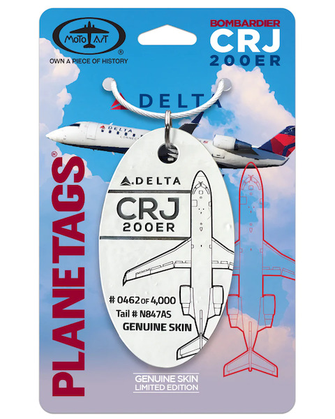 Keychain made of: Delta CRJ 200ER N847AS  CRJ DELTA