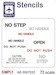 Stencils (No Step, No handle  Do not Push ect. )  various sizes Ad5507222