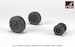 F4J/K/M/S Phantom FG1 and FG2 Late Type wheels with weighted tires (Tamiya, Revell) AR AW32308