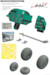 Mil Mi24D Hind  Lk Plus Instrument Panel and seatbelts, Wheels, Pitots and TFace Mask (Eduard/Zvezda) E644125