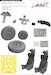 Buccaneer S2C/D Lk + Instrument Panel and seatbelts, Wheels, Ejection seats and TFace Mask  (Airfix) E644199