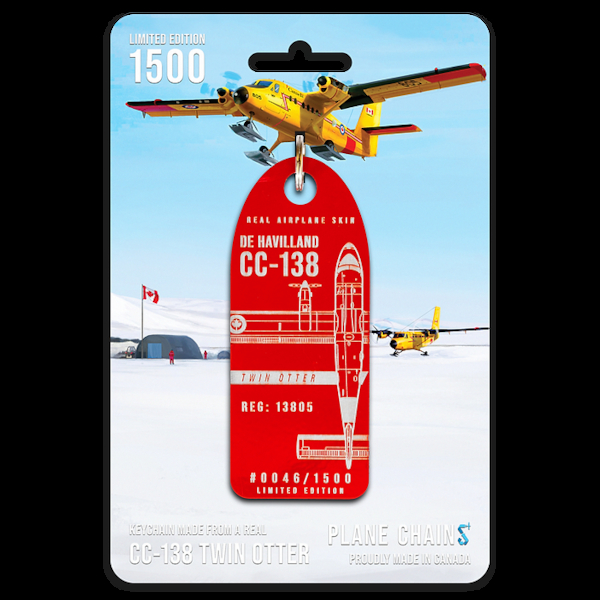 Keychain made of:  DeHavilland CC-138 Twin Otter 13805 (red)  13805 RED