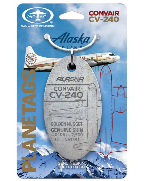 Keychain made of: Convair CV-240 Golden Nugget - N51331  N51331