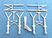 Savoia-Marchetti SM79  Landing Gear (replacement for 1/48 Trumpeter) sac48122