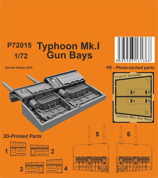 Typhoon Mk.I Gun Bays Correction Set (airfix)  P72015