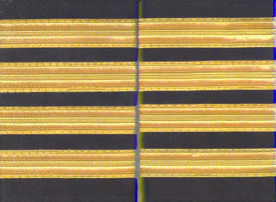 Set of two 4 gold bar Epaulettes with black background. ( 13 mm bar)  4BARGOLD