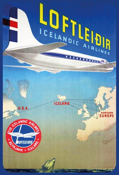 Loftleidir Icelandic Airlines Vintage metal poster metal sign  AV0010