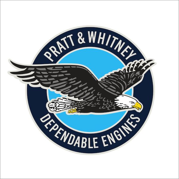 PRATT AND WHITNEY Dependable Engines Sticker large size  PRATT AND WHITNEY
