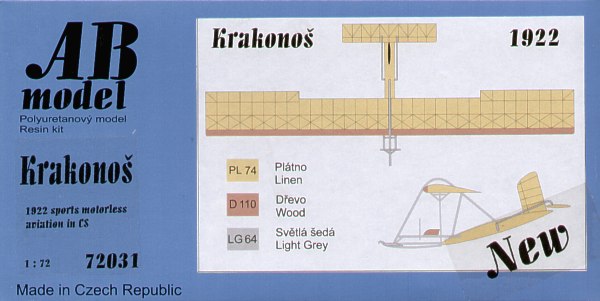 Krakonos 1922 primary Glider  72031