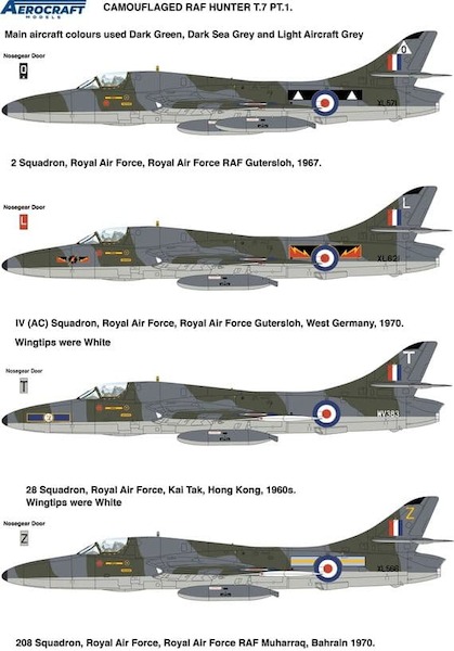 Hawker Hunter T7 Dual Conversion set (Late) with RAF Decals (Airfix) Part 1  ACM-48009c