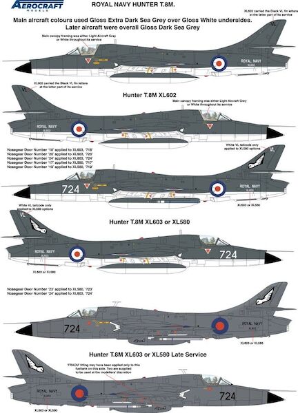 Hawker Hunter T8M  Dual Conversion set with Royal Navy Decals (Airfix) (RESTOCK)  ACM-48009d