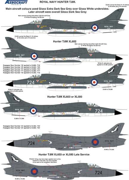 Hawker Hunter T8M Dual Conversion set with Royal Navy Decals (Airfix)  ACM-48009e