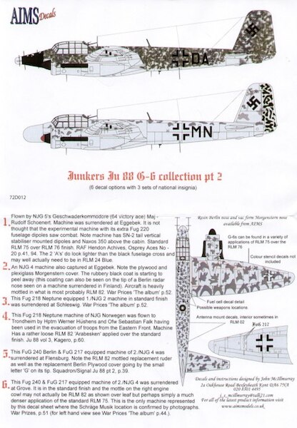 Junkers Ju88G-6 Collection Prt 2  72D012