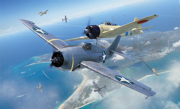 Dogfight Doubles: F4F-4 wildcat and A6M-2 Zero (SPECIAL OFFER - WAS EURO 32,95)  a50184