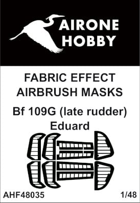 Fabric Effect Airbrush Masks Messerschmitt BF109G with later rudder  (Eduard)  AHF48035