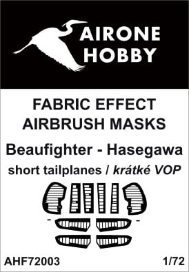 Fabric Effect Airbrush Masks Beaufighter short tailplanes (Hasegawa)  AHF72003