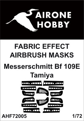 Fabric Effect Airbrush Masks Messerschmitt BF109E (Tamiya)  AHF72005