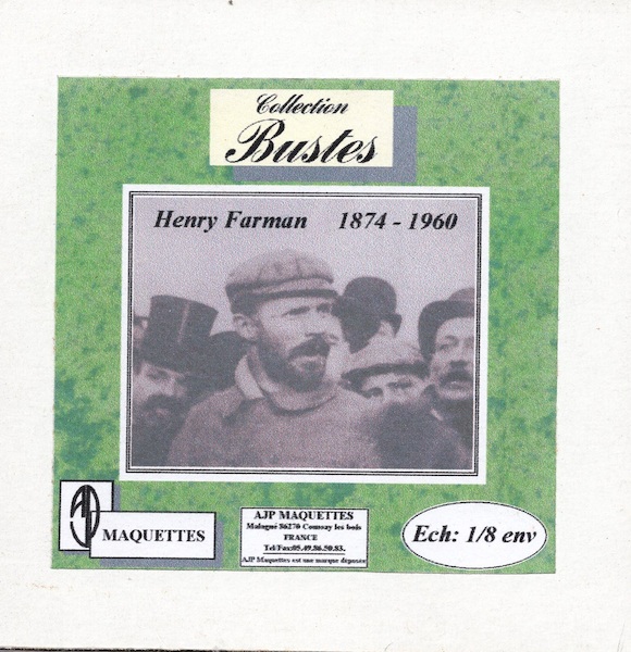 Henry Farman 1874-1960 Buste  Farman