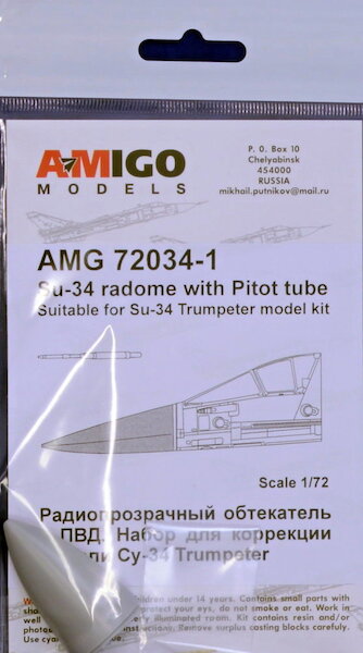 Suchoi Su34 Radome with Pitot Tube (Trumpeter)  AMG72034-1