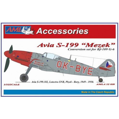 Avia S199 "Mezek" conversion set for Revell BF109G-6 with Bubble canopy!  AMLA32010