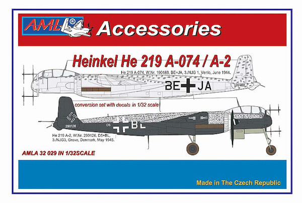 Heinkel He219A-0/V074 or He219A-2 conversion set (Revell)  AMLA32029