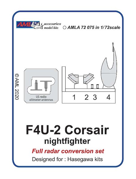 F4U-2 Corsair Nightfighter Conversion set (Hasegawa)  AMLA72075