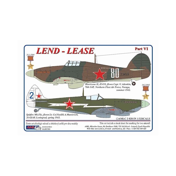 Lend Lease Part VI (Hurricane MKII, Spitfire MKIXe Soviet AF)  AMLC32-028
