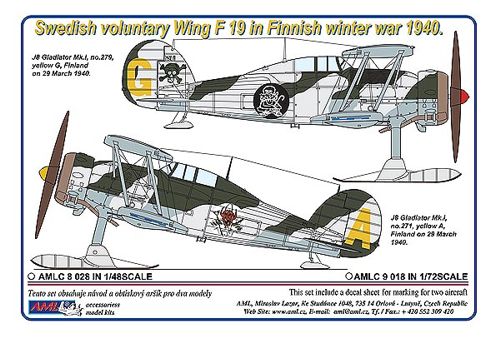Swedish Voluntary Wing f19 in Finnish winterwar 1940 (Gladiator)  AMLC9-018