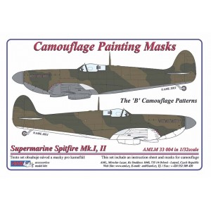 Camouflage Painting masks Spitfire Mk.I/II "B" scheme patterns  AMLM33004