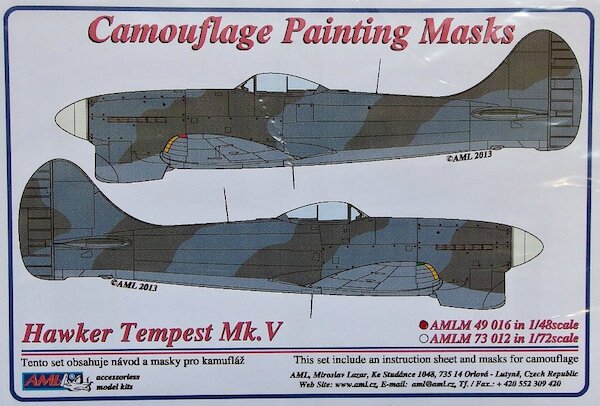 Camouflage Painting masks Hawker Tempest MKV  AMLM49016