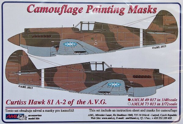 Camouflage Painting masks Curtiss Hawk 81A-2 of the AVG  AMLM49017