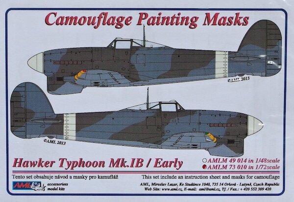 Camouflage Painting masks Hawker Typhoon MK1b/Early  AMLM73010