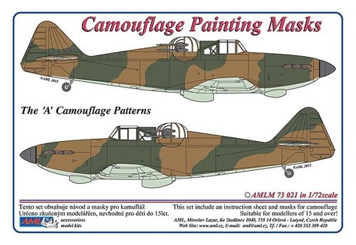 Camouflage Painting masks B.P. Defiant "A" Camouflage pattern  (Airfix)  AMLM73021