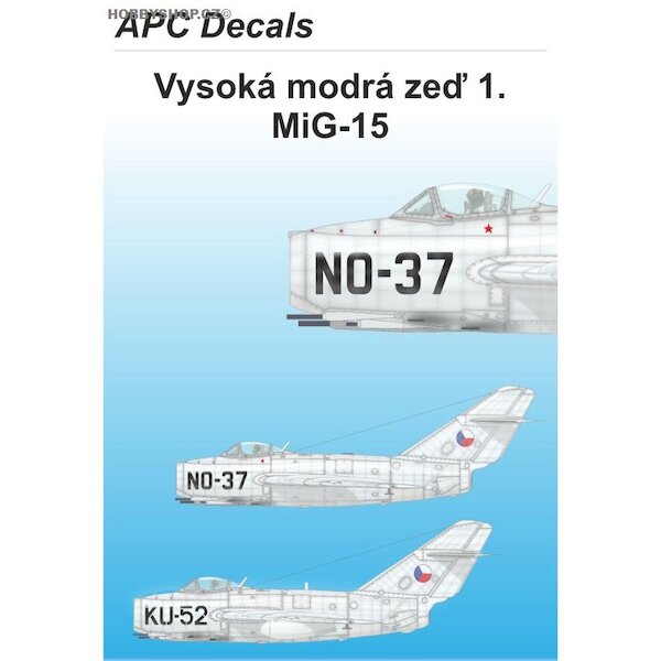 Vysok modr zed'1.  Mikoyan MiG15 (Czech. AF)  APC32139