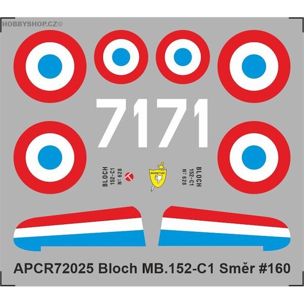 Bloch 152C-1  Replacement decal for SMER kit  APCR72025