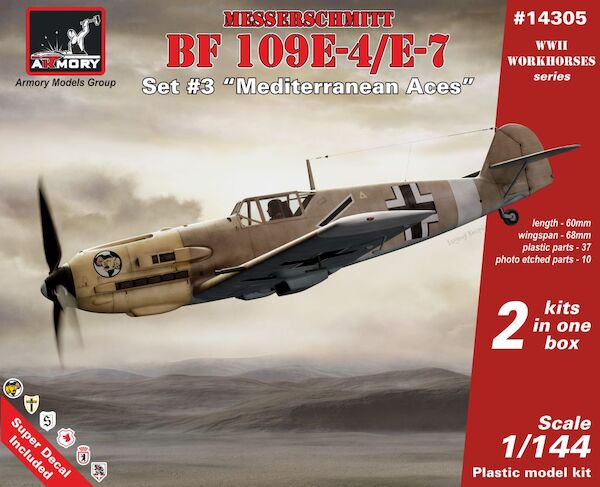Messerschmitt Bf109E4/E7 Set 3: "Mediterranean Aces  (2 kits included!)  14305