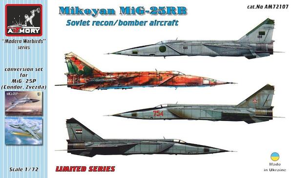 Mikoyan MiG-25RB recon/bomber conversion set (Condor, Zvezda)  AR AM72107