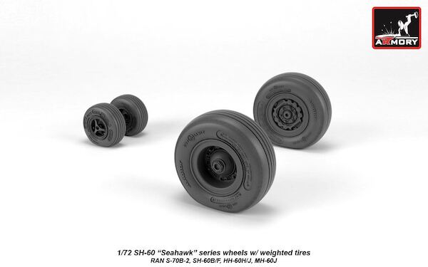 Sikorsky SH60 Sea hawk Wheel set with weighted tires  AR AW72333