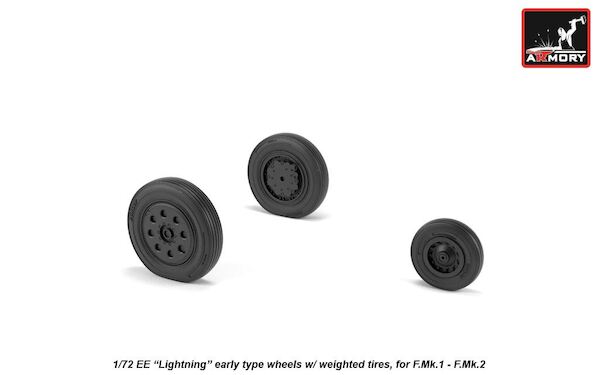 EE Lightning F MK1 and F MK2  -early- Wheel set with weighted tires  AR AW72409