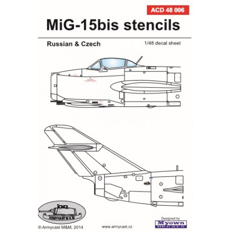 Mig15Bis Stencils  - decal set  ACD48006