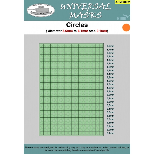Circles 1,0mm to 3,5mm  ACM00001
