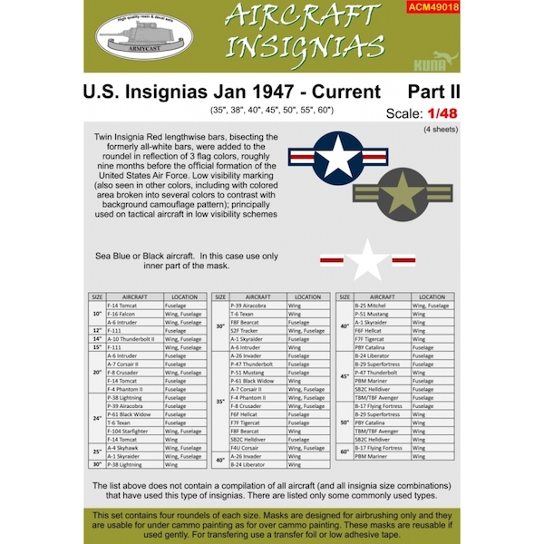 US Insignia  January 1947 - Current  Masks part II  ACM49018