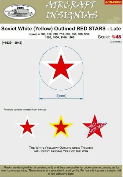 Soviet white (Yellow) outlined red stars  (Late 1939-1943)  ACM49055