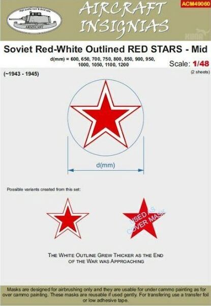 Soviet Red-White outlined Red Stars - Mid 1943-1945  ACM49060