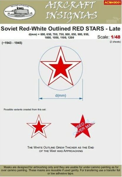 Soviet Red-White outlined Red Stars - Late  1943-1945  ACM49061