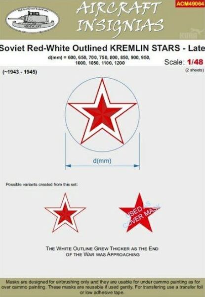 Soviet Red-White outlined Kremlin Stars - Late 1943-1945  ACM49064