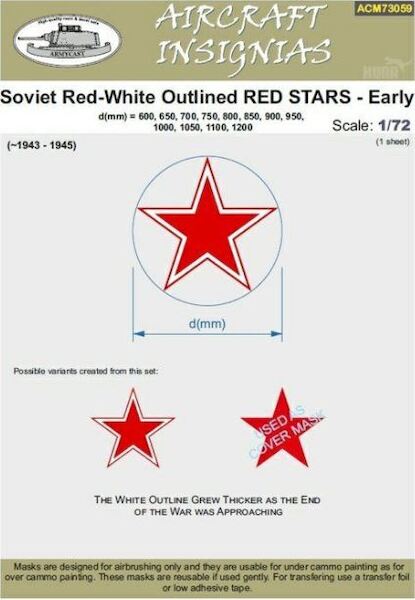 Soviet Red-White outlined Red Stars - Early  1943-1945  ACM73059