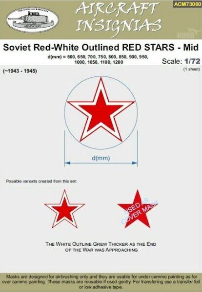 Soviet Red-White outlined Red Stars - Mid 1943-1945  ACM73060